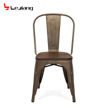 Free Sample Dining Industrial Mesh Vintage Industri Wholesal Leather Gold Conference Rustic Restaurant Wed Dine Metal Chair